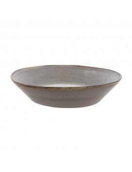 Talerz do makaronu Comporta Grey 22 cm z szarej kamionki